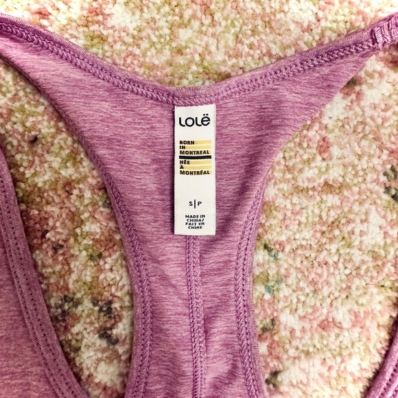 LOLË || Racerback Fitness Tank in Heathered Vintage Purple - SZ S/P - Picture 4 of 6